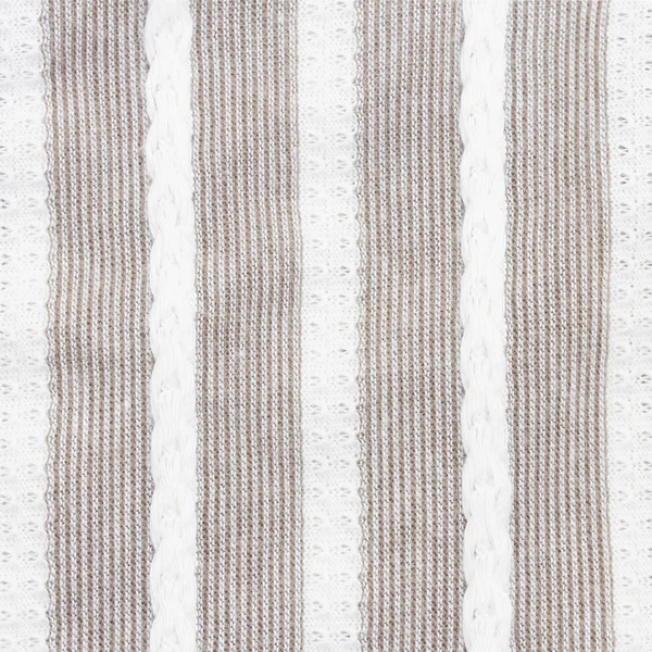 Grijze en witte strepen stof close-up — Stockfoto