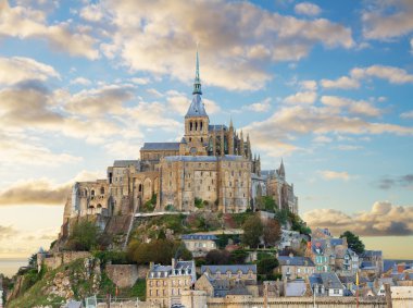 Dağı olan mont saint michel, Fransa
