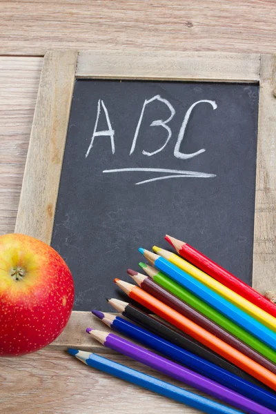 Bordo nero con ABC — Foto Stock