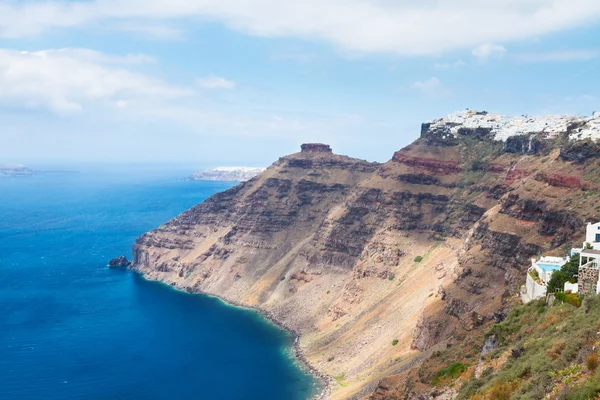 Santorini ön och Egeiska havet — Stockfoto