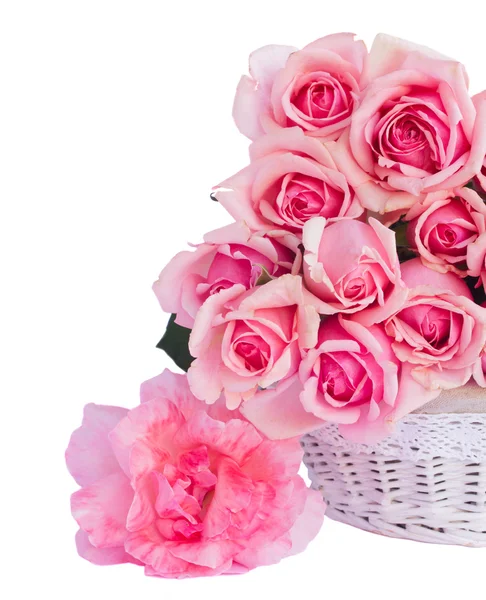 Μάτσο φρέσκα ροζ τριαντάφυλλα — Φωτογραφία Αρχείου