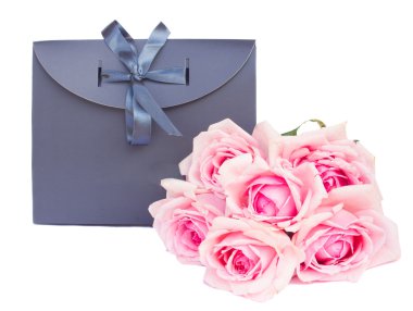 gri Hediyelik poşet Güllü