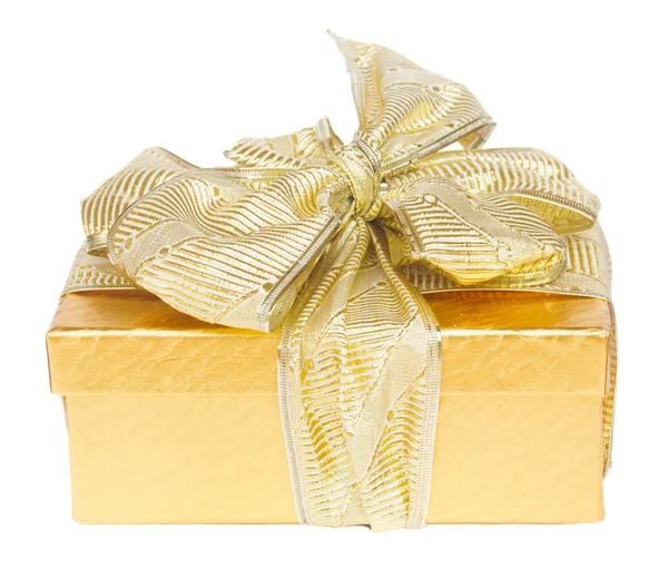 Golden  gift box — Stock Photo, Image