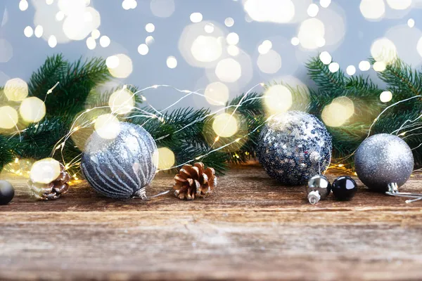Elegante Natale grigio — Foto Stock