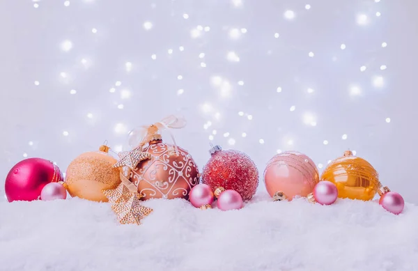 Natal branco com neve — Fotografia de Stock