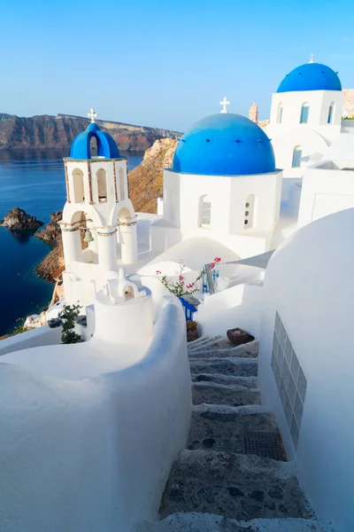 Famosas Cúpulas Azules Caldera Volcánica Con Paisaje Marino Hermosos Detalles — Foto de Stock