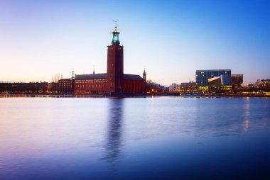 İsveç, Stockholm Belediyesi ile şehir manzarası