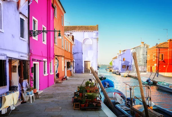 Burano eiland, Venetië, Italië — Stockfoto