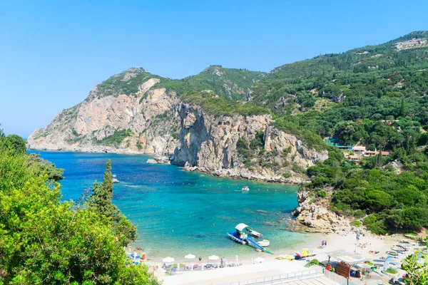 Paleokastritsa beach on Korfu, Greece — Stock Photo, Image