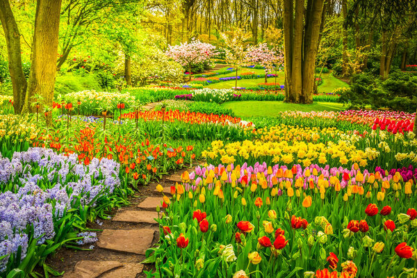 Formal spring garden