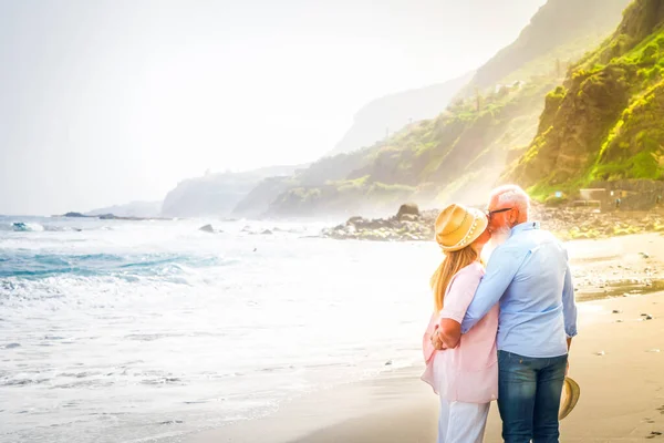 Lifestyle with caucasian senior couple — Stock Photo, Image