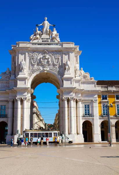 Rua Augusta Arch in Lisbon, Portugal — Stock Photo, Image