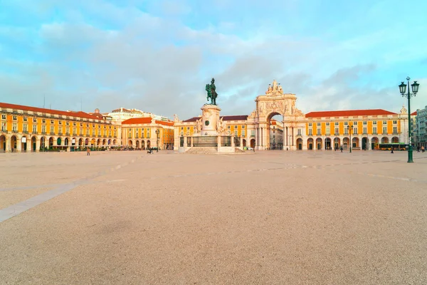 Rua Augusta Arch w Lizbonie, Portugalia — Zdjęcie stockowe