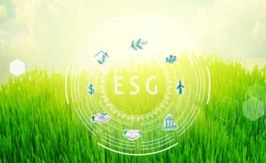 ESG concept of environmental, social and governance clipart
