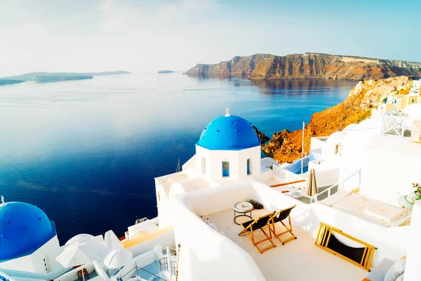 Weiße Glocken Santorini Insel, Griechenland — Stockfoto
