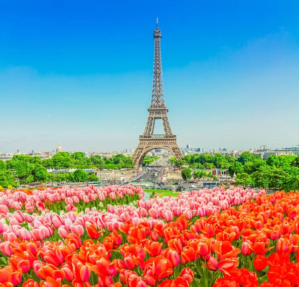 Eiffel túra és Trocadero, Párizs — Stock Fotó