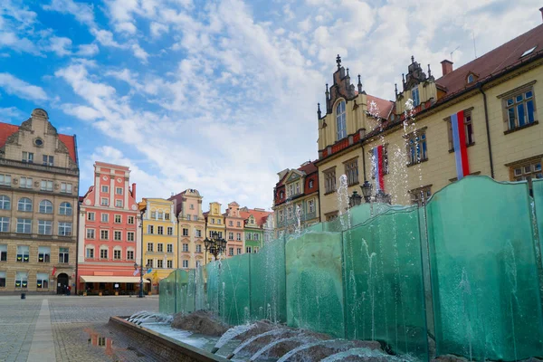 Rynku plac, wrocławskim, Polska — Zdjęcie stockowe