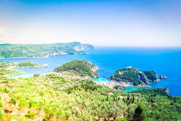 Paleokastritsa beach on Korfu, Greece — Fotografia de Stock