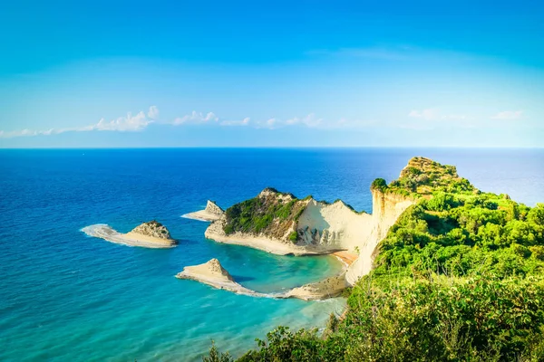 Przylądek Drastis, wyspa Korfu Grecja — Zdjęcie stockowe