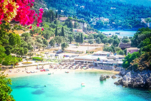 Paleokastritsa beach on Korfu, Greece — Stock Photo, Image