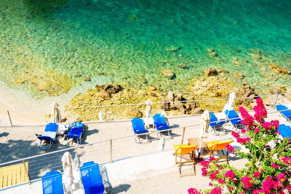 Pláž Paleokastritsa na Korfu, Řecko — Stock fotografie
