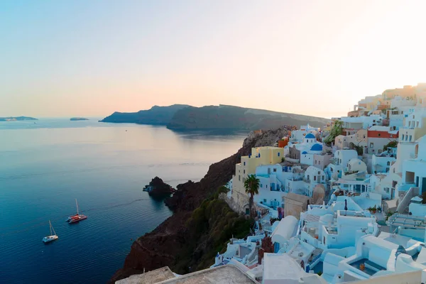 Beautiful Details Santorini Island Sunset Oia Village Coast Line Santorini — Stockfoto