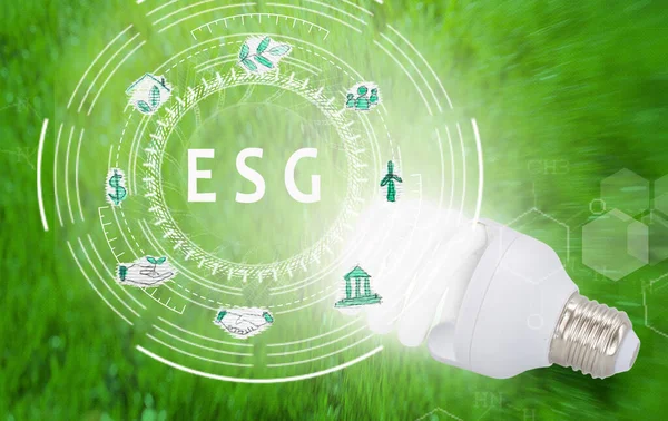 Зеленая Энергетика Будущее Сохранение Окружающей Среды Устойчивая Модернизация Esg Технологии — стоковое фото