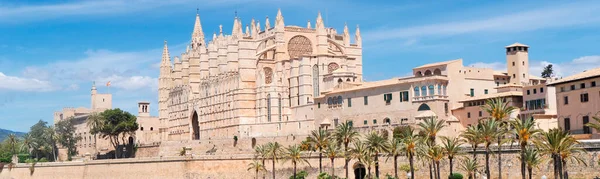 Ancienne Cathédrale Remblai Palma Majorque Capitale Majorque Espagne Îles Baléares — Photo