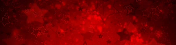 Vibrant Christmas Red Stars Festive Background Web Banner Format — Zdjęcie stockowe