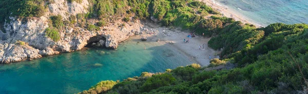 Popular Beaches Corfu Timoni Beach Ionian Sea Corfu Greece Web — Fotografia de Stock