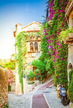 Güzel eski şehir sokak Provence yaz gün, Fransa