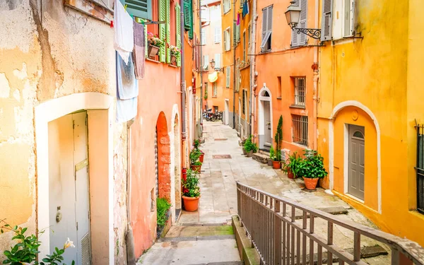 Rua Acolhedora Cidade Velha Nice França — Fotografia de Stock