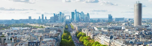 Panoramic Skyline Paris Defense District France Web Banner Format — Stock Photo, Image