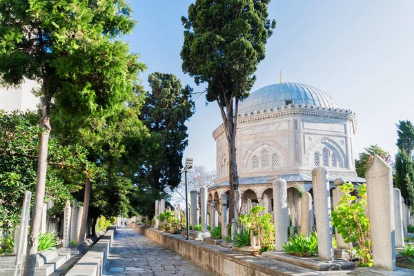 Yard Suleymaniye Magnificent Mosque Istanbul Turkey Istanbul Most Iconic Lamdmarks — Stock fotografie