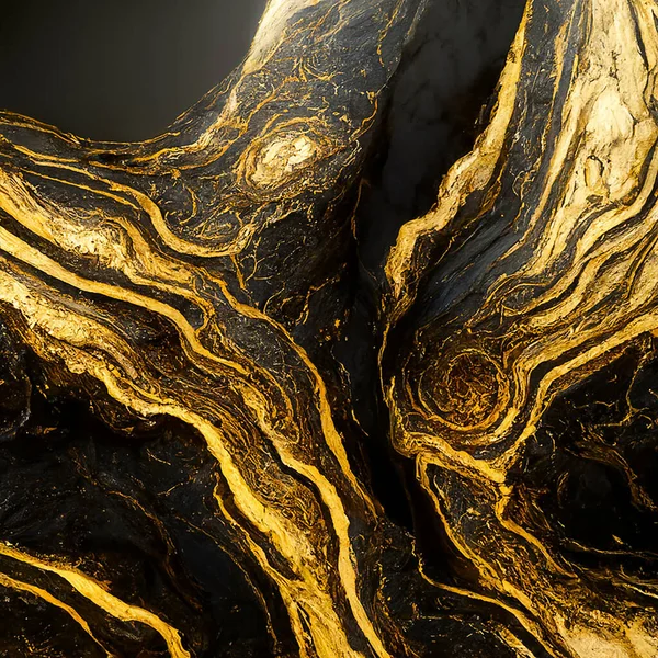 black and golden marble abstract texture background