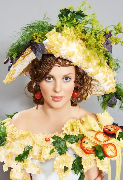 Portrait of the girl of the cook — Stock Photo, Image