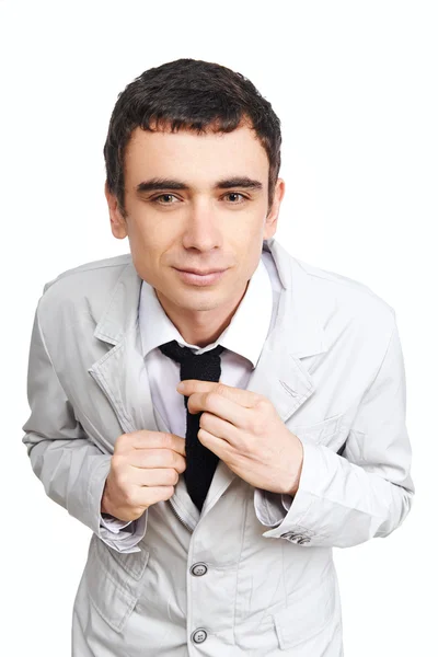 The young man on a white background — Stock Photo, Image