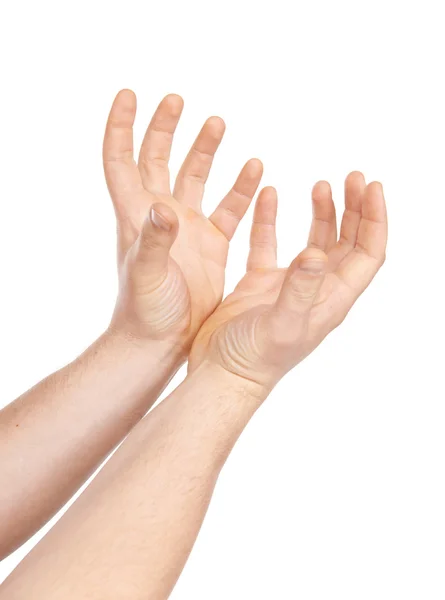 Mans hand isolerade — Stockfoto