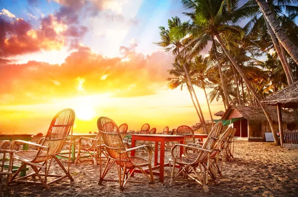 Cafe op het strand — Stockfoto