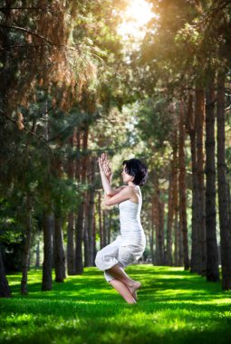 Yoga kartal poz Park