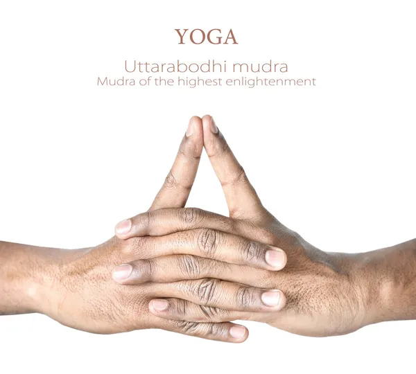 요가 uttarabodhi mudra — 스톡 사진