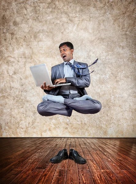 Business Yoga Levitation — Stockfoto