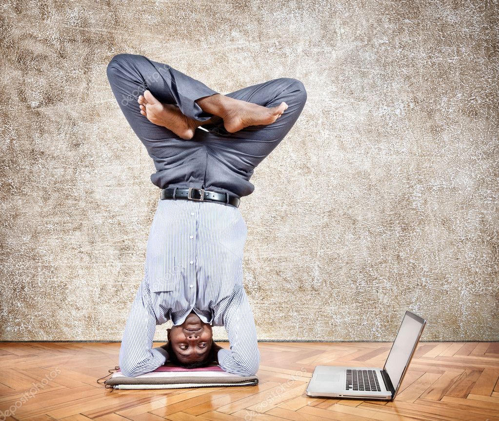 Funny business yoga Stock Photo by ©byheaven 14778709