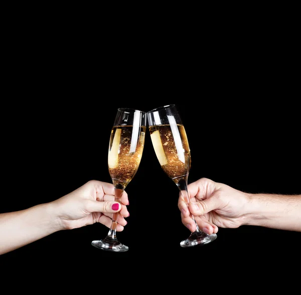 Fira med champagne — Stockfoto