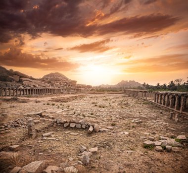 Ruins in Hampi clipart