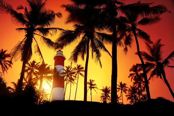 Lighthouse at sunset — Stock Photo, Image