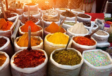 Indian colored spices