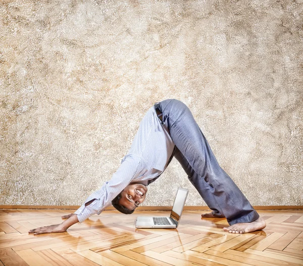 Business yoga — Stock Photo, Image
