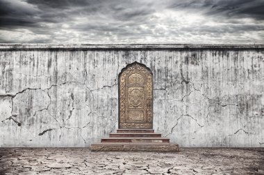 duvar Kuru toprak kapı ile