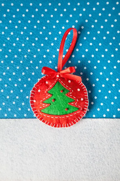 Christmas handmade felt toy — Stock Photo, Image